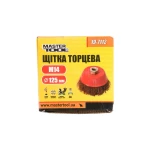 Щітка торцева MASTERTOOL з латуньованої рифленої проволоки 125 мм М14 19-7112 - Зображення 2