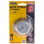 Щітка торцева MASTERTOOL із плетеної проволоки 75 мм зі стержнем 1/4" 19-7307 - Зображення 2