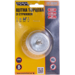 Щітка торцева MASTERTOOL з латуньованої рифленої проволоки 65 мм зі стержнем 1/4" 19-7406 - Зображення 2