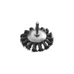 Щітка конусна MASTERTOOL із плетеної проволоки 75 мм зі стержнем 1/4" 19-9307