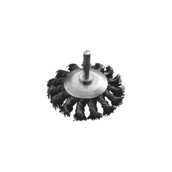 Щітка конусна MASTERTOOL із плетеної проволоки 75 мм зі стержнем 1/4" 19-9307