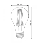 LED лампа TITANUM Filament A60 7W E27 2200K бронза - Зображення 3