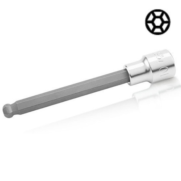 Головка з насадкою HEX TOPTUL 10 мм 140мм 1/2" із кулею BCSA1610