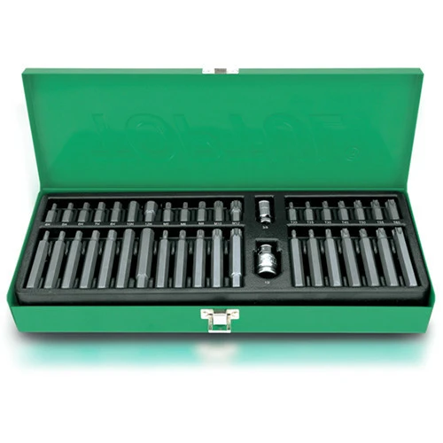 1923242475_nabor-bit-toptul.jpg Набір біт TOPTUL 10мм HEX, TORX, SPLINE 40од. GAAD4002 - Зображення 1