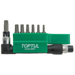 Набір біт TORX TOPTUL 1/4" T10H-T40H + Г-обр. перехідник 8од. GAAL0801
