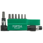 Набір біт TORX TOPTUL 1/4" T10H-T40H + Г-обр. перехідник 8од. GAAL0801
