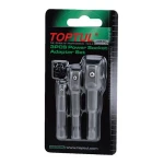 Набір перехідників під шуруповерт 1/4" 3од. TOPTUL (1/4", 3/8", 1/2") GAAR0301 - Зображення 2