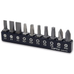 Набір біт для шуруповерта TOPTUL 1/4" 10од. (PH, SL, Torx, SQ) GAAV1001