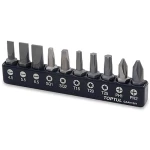 Набір біт для шуруповерта TOPTUL 1/4" 10од. (PH, SL, Torx, SQ) GAAV1001