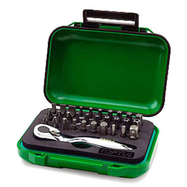 Набір біт з тріскачкою TOPTUL 1/4" 31од. GABW3103