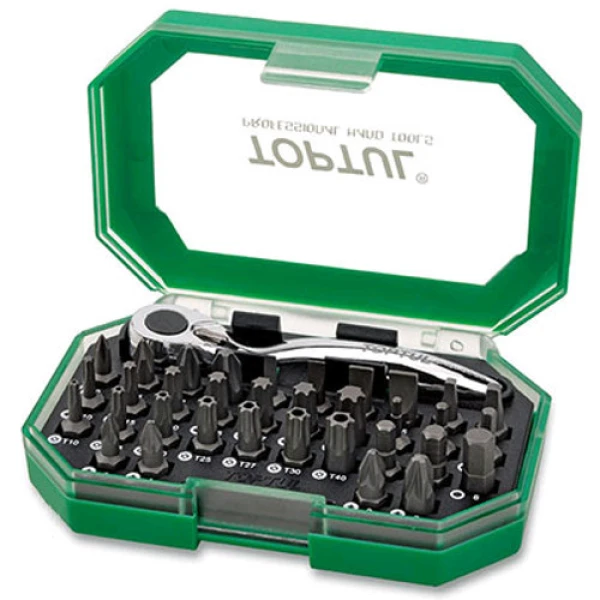 Набір біти + тріскачка TOPTUL 1/4" 35од. GACW3503