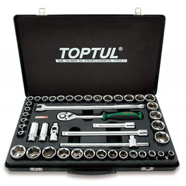 Комбінований набір інструментів TOPTUL 1/2" (дюйм+метр.) 46од. GCAD4601