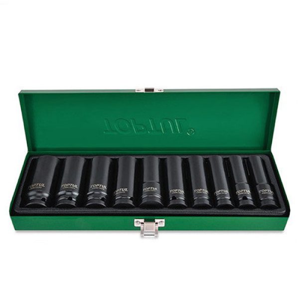 Набір головок дюймових ударних довгих TOPTUL 1/2" 7/16-1" 10од. GEAD1002