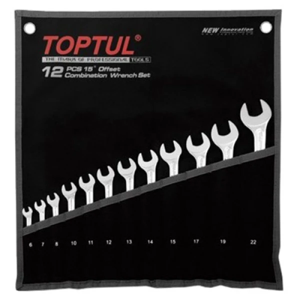 Набір ключів рожково-накидних TOPTUL 12 шт. 6-22 Hi-Performance GPAX1202