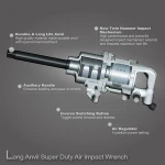 Пневмогайковерт ударний TOPTUL 1" 3390N/m 3000об/хв KAAB3225 - Зображення 2