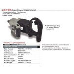 Пневмогайковерт вантажний TOPTUL 3/4" 2170N/m 5500 об/хв KAAC2416 - Зображення 2