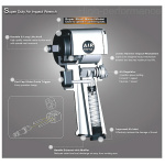 Гайковерт для шиномонтажу пневматичний TOPTUL 1/2" 678 Nm 9500об/хв супер-короткий KAAQ1650 - Зображення 3
