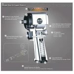 Гайковерт для шиномонтажу пневматичний TOPTUL 1/2" 678 Nm 9500об/хв супер-короткий KAAQ1650 - Зображення 3