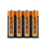 Батарейка сольова Videx R6P/AA 4pcs SHRINK (60/1200) (R6P/AA 4pcs S)