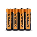Батарейка сольова Videx R6P/AA 4pcs SHRINK (60/1200) (R6P/AA 4pcs S)