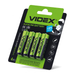 Батарейка лужна Videx LR6/AA 4pcs Blister Card (40/720) (LR6/AA 4pcs BC)