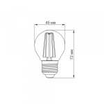 LED лампа TITANUM Filament G45 4W E27 2200K бронза - Зображення 3