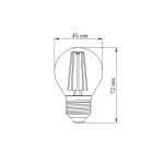 LED лампа TITANUM Filament G45 4W E27 2200K бронза - Зображення 3