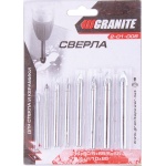 Набір свердел "піка" для скла та плитки GRANITE 8 шт (4х60/5х65/2 шт 6х68/2 шт 8х70/10х85/12х90 мм) 2-01-008 - Зображення 2