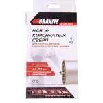Набір корончатих свердлів GRANITE для плитки 4 шт 33-73 мм вольфрамове напилення 2-08-004 - Зображення 2