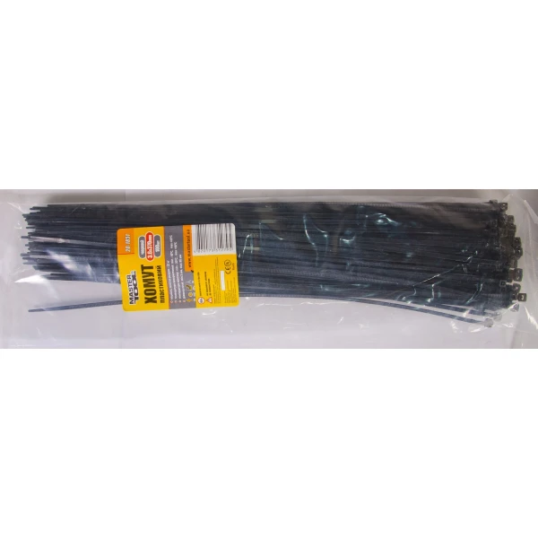 Хомут пластиковий MASTERTOOL 3.6х370 мм 100 шт чорний 20-1851