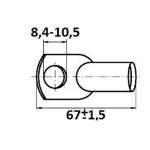 Накінечник мідний луджений DT 35-10 Контакт КС