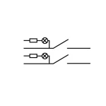 KCD2-2101N GR+R/B 220V Перемикач 2 кл. зелений+червоний з підсвічуванням - Зображення 3