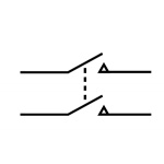 KCD2-211 B/B Перемикач 1 кл. чорний без фіксації - Зображення 3
