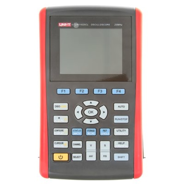 Цифровий осцилограф UNI-T UTDM 11025CL (UTD1025CL), портативний, мультиметр, одноканальний, 25 МГц, 200 МВиб/с, 3,5" TFT дисплей, 12 кБ