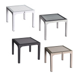 Стіл квадратний Irak Plastik Comfort 90x90 під ротанг темно-коричневий - Зображення 4