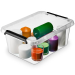 Бокс прямокутний Orplast 12,5 л з кришкою кліпсами рожевий - Зображення 2