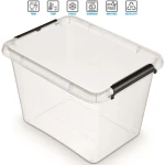 Бокс прямокутний Orplast 19 л із кришкою кліпсами рожевий - Зображення 2