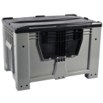 Контейнер Kayalarplastik KSK 1280-80 510 л з відкидною стінкою без коліс без кришки сірий