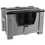 Контейнер Kayalarplastik KSK 1280-80 510 л з відкидною стінкою без коліс без кришки сірий