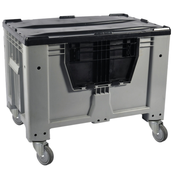 Контейнер Kayalarplastik KSK 1280-80 510 л з відкидною стінкою з колесами, без сірої кришки