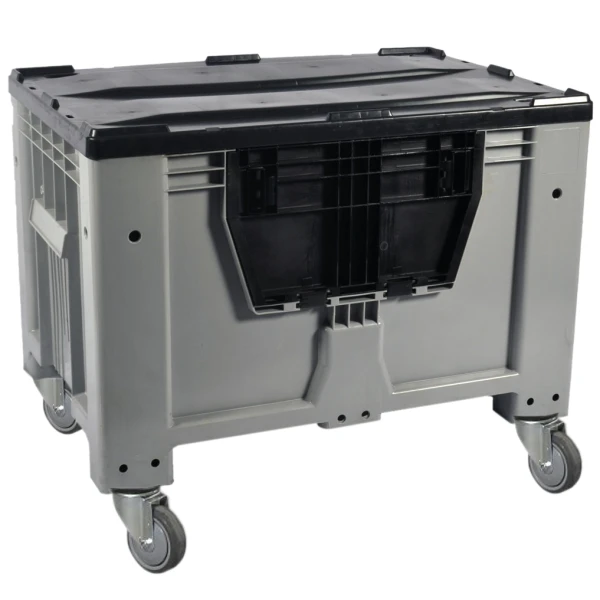 Контейнер Kayalarplastik KSK 1280-80 510 л з відкидною стінкою з колесами, без сірої кришки