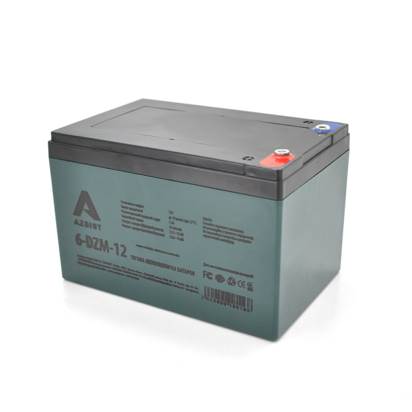 Тягова акумуляторна батарея AGM AZBIST 6-DZM-12, 12V 12Ah M5 (151х98х101 мм) Green Q4