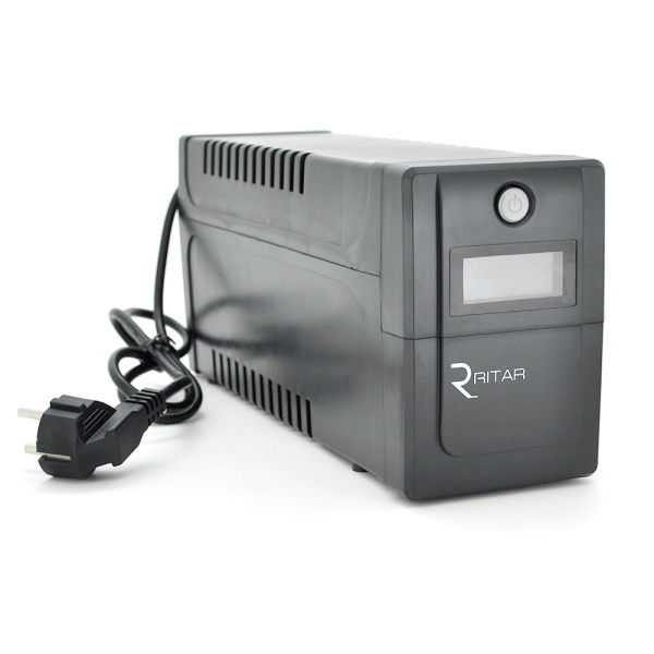 ДБЖ Ritar RTP800 (480W) Proxima-D, LCD, AVR, 3st, 2xSCHUKO socket, 1x12V9Ah, plastik Case. (370 * 145 * 225) 5,9 кг Q4