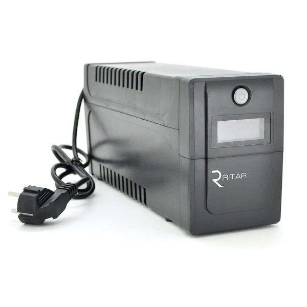 ДБЖ Ritar RTP800 (480W) Proxima-D, LCD, AVR, 3st, 2xSCHUKO socket, 1x12V9Ah, plastik Case. (370 * 145 * 225) 5,9 кг Q4