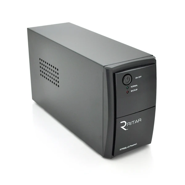 ДБЖ Ritar RTP500L-UX-IEC (300W) Proxima-L, LED, AVR, 3st, USB, 4xIEC-320 C14, 145-290Vac, 1x12V4.5Ah, plastik Case (314 x 97 X 143) 4 кг