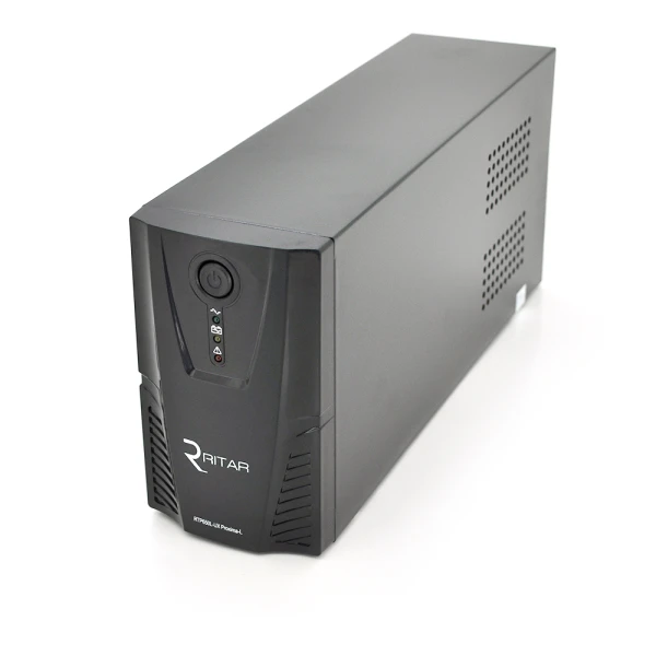 ДБЖ Ritar RTP650L-UX-IEC (390W) Proxima-L, LED, AVR, 3st, USB, 4xIEC-320 C14, 145-290Vac, 1x12V7Ah, plastik Case (314 x 97 X 143)