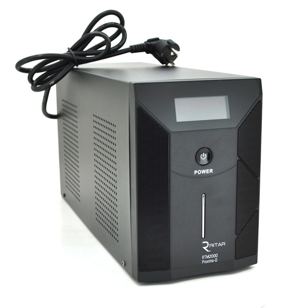 ДБЖ Ritar RTM3000 (1800W) Proxima-D, AVR, 3st, 3xSCHUKO socket, 4x12V9Ah, metal Case Q1 (500*245*350) 21,8 кг (400*145*210)