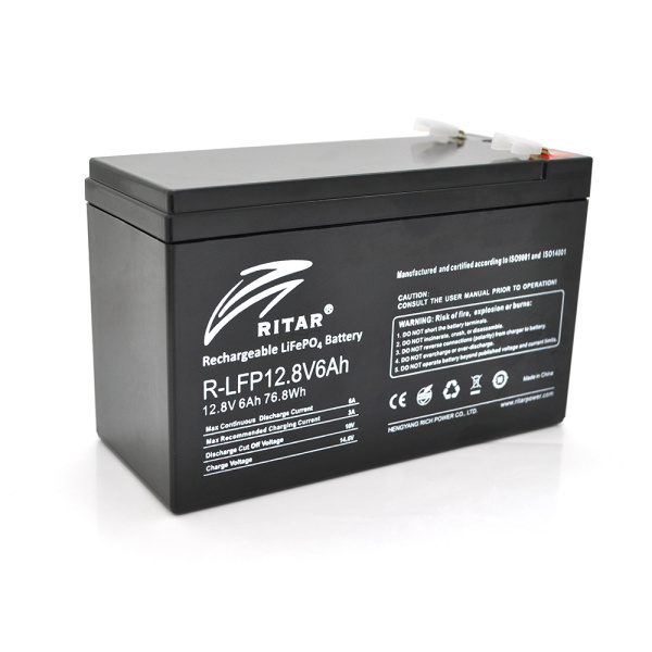 Акумуляторна батарея Ritar LiFePO4 12,8V 6Ah (76,8Wh) ( 150 x 65 x 95 (100) Q10