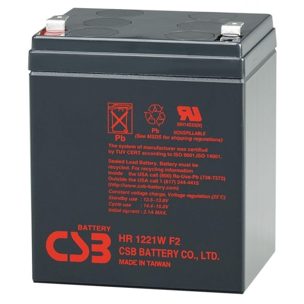 Акумуляторна батарея CSB HR1221WF2, 12V 5Ah (90х70х100 (105)) Q10
