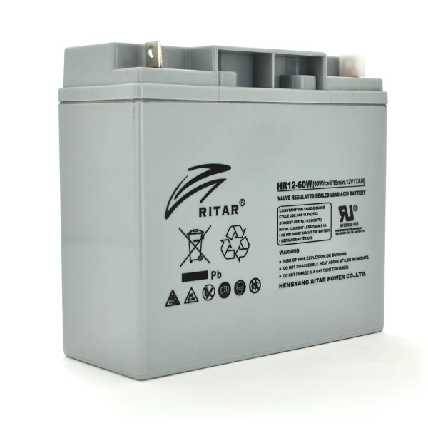 Акумуляторна батарея AGM RITAR HR12-60W, Gray Case, 12V 17.0Ah ( 181 х 77 х 167 (167 ) 4.80 kg Q4